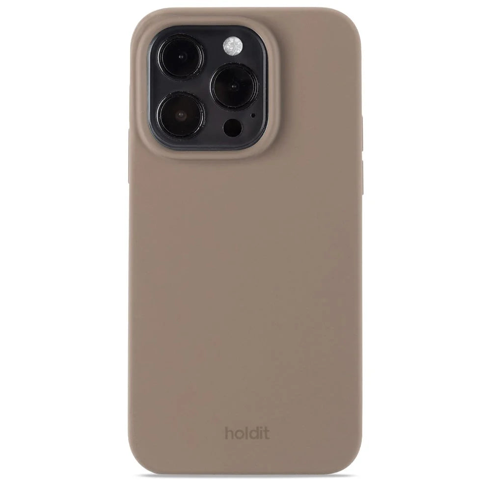Cover til iPhone 14 Pro - Soft Touch Silikone Case - Mocha Brown