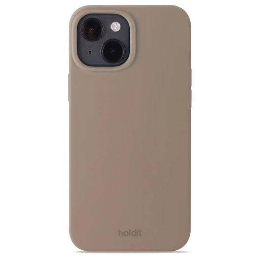 Cover til iPhone 15 - Soft Touch Silikone Case - Mocha Brown