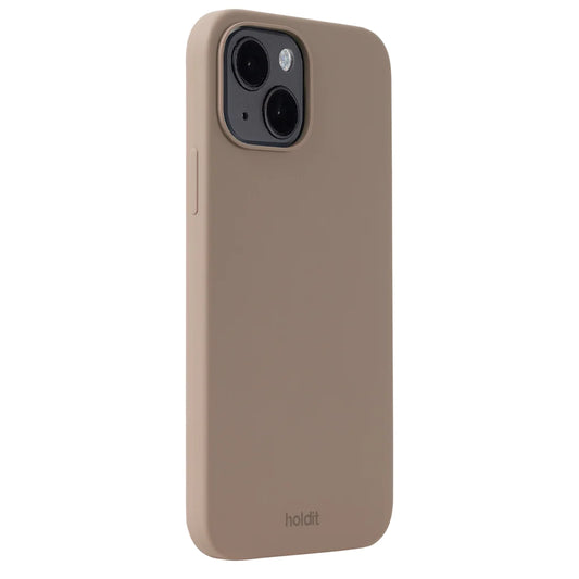 Cover til iPhone 15 - Soft Touch Silikone Case - Mocha Brown