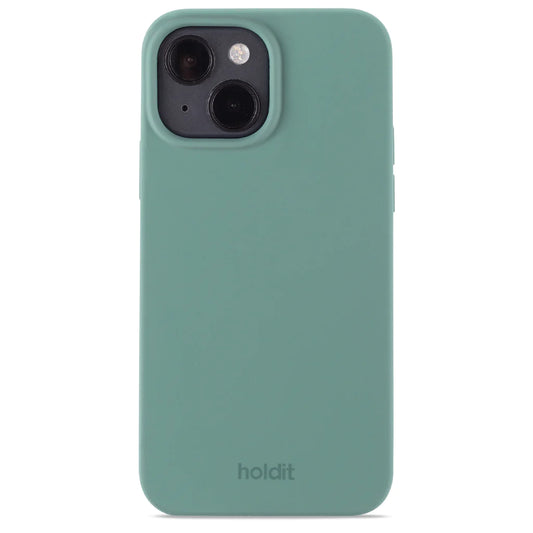 Cover til iPhone 15 - Soft Touch Silikone Case - Moss Green