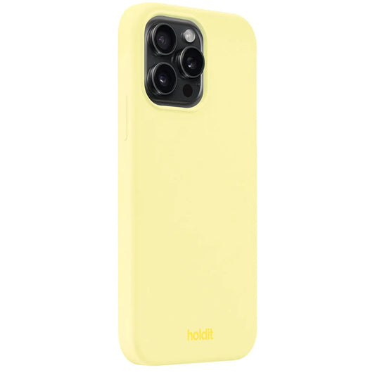 Cover til iPhone 15 Pro Max - Soft Touch Silikone Case - Lemonade