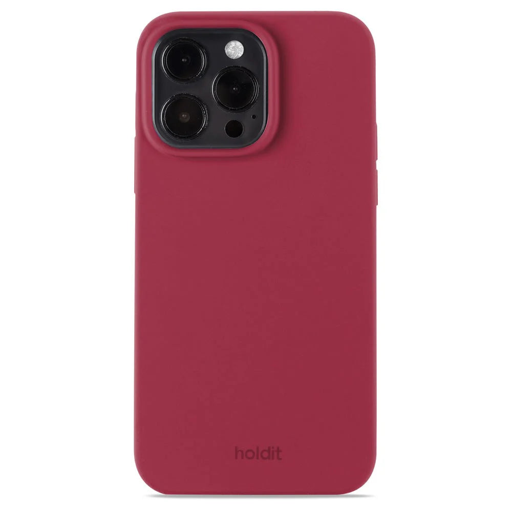 Cover til iPhone 15 Pro Max - Soft Touch Silikone Case - Red Velvet