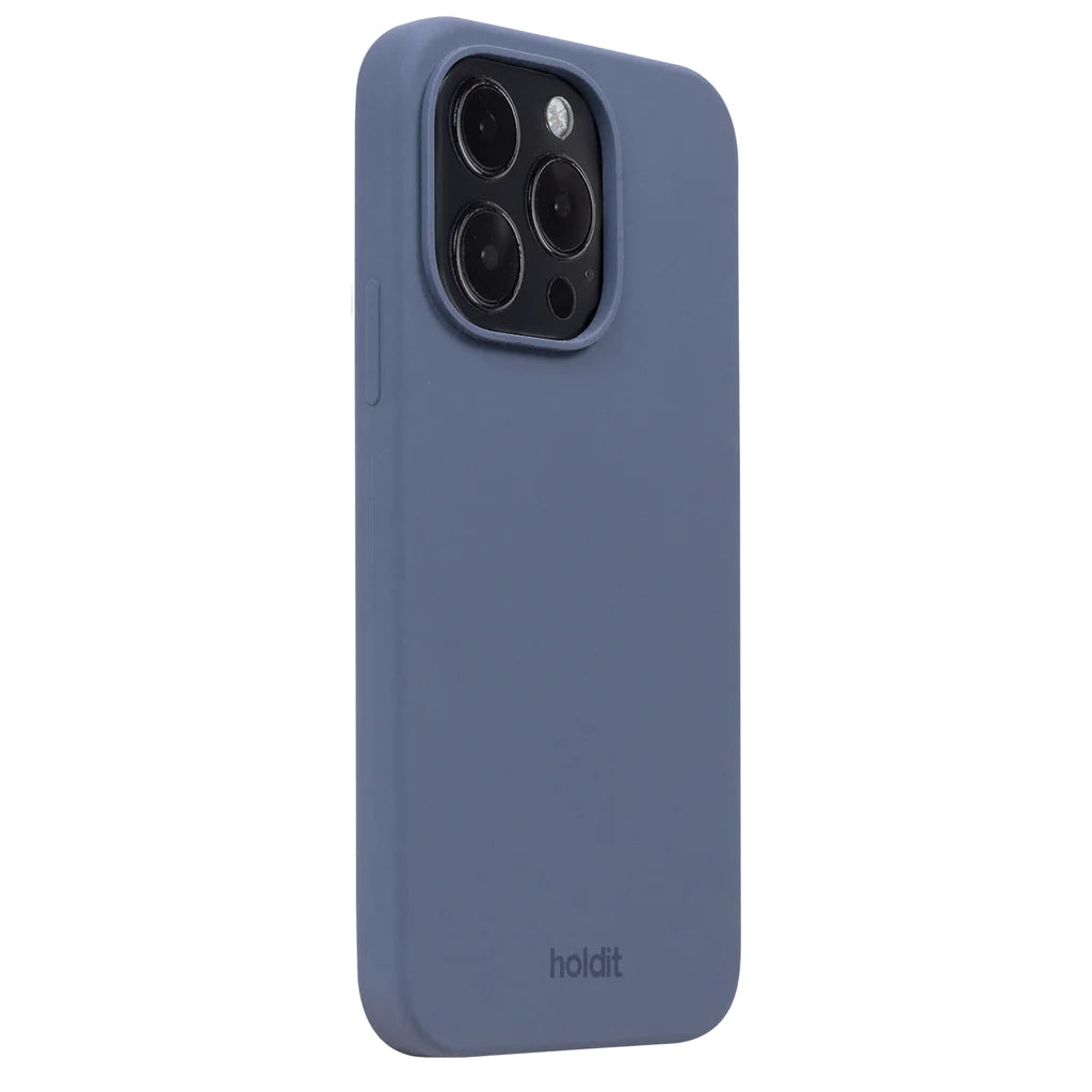 Cover til iPhone 15 Pro - Soft Touch Silikone Case - Pacific Blue