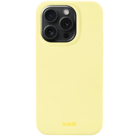 Cover til iPhone 15 Pro - Soft Touch Silikone Case - Lemonade