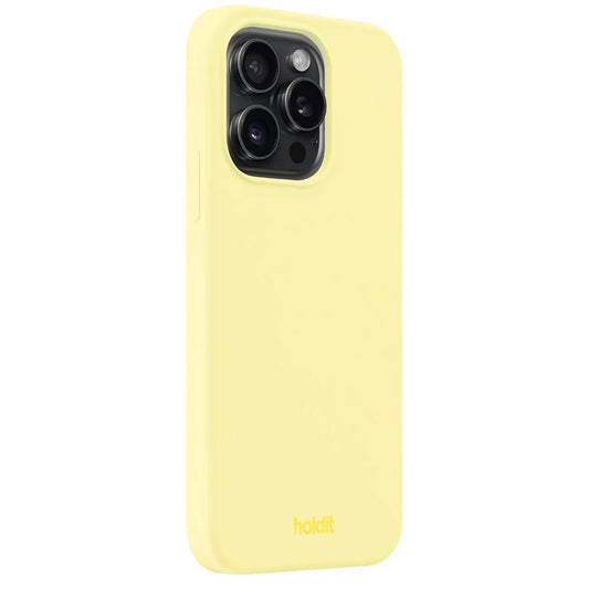 Cover til iPhone 15 Pro - Soft Touch Silikone Case - Lemonade