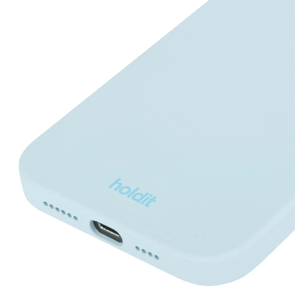 Cover til iPhone 15 Pro - Soft Touch Silikone Case - Mineral Blue