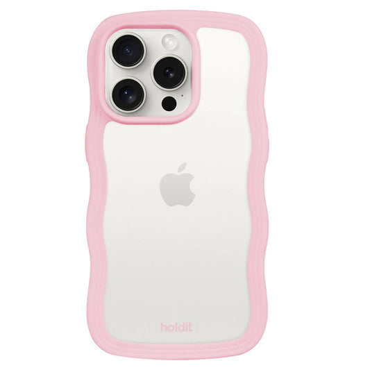 Cover til iPhone 16 Pro - Wavy Pink Transparent
