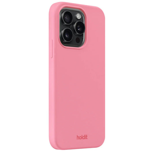 Cover til iPhone 15 Pro - Soft Touch Silikone Case - Rouge Pink
