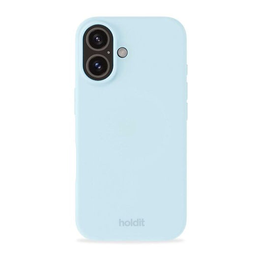 Cover til iPhone 16 - Soft Touch Silikone Case - Mineral Blue