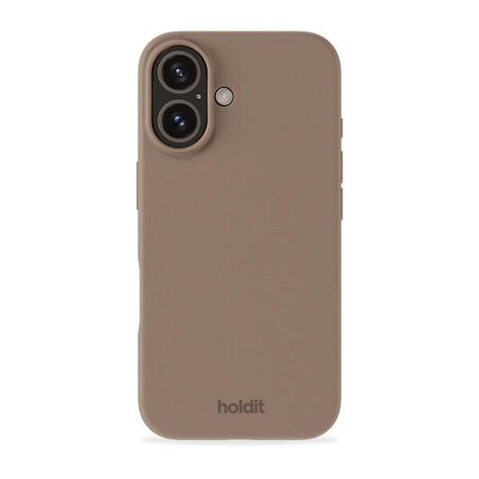 Cover til iPhone 16 - Soft Touch Silikone Case - Mocha Brown