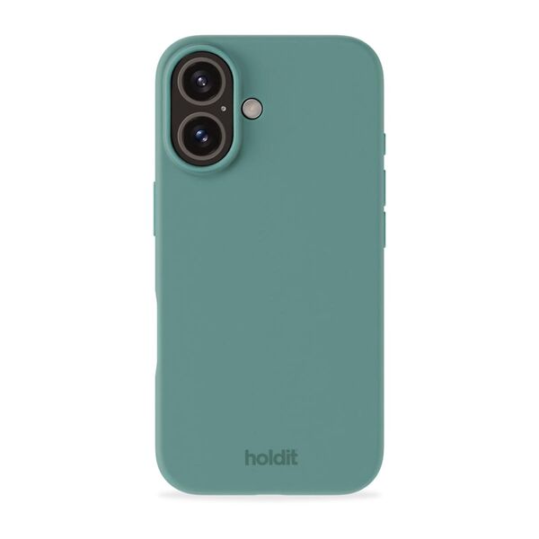 Cover til iPhone 16 - Soft Touch Silikone Case - Moss Green