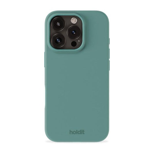 Cover til iPhone 16 Pro Max - Soft Touch Silikone Case - Moss Green