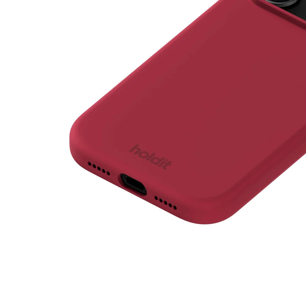 Cover til iPhone 17 Pro - Soft Touch Silikone Case - Red Velvet