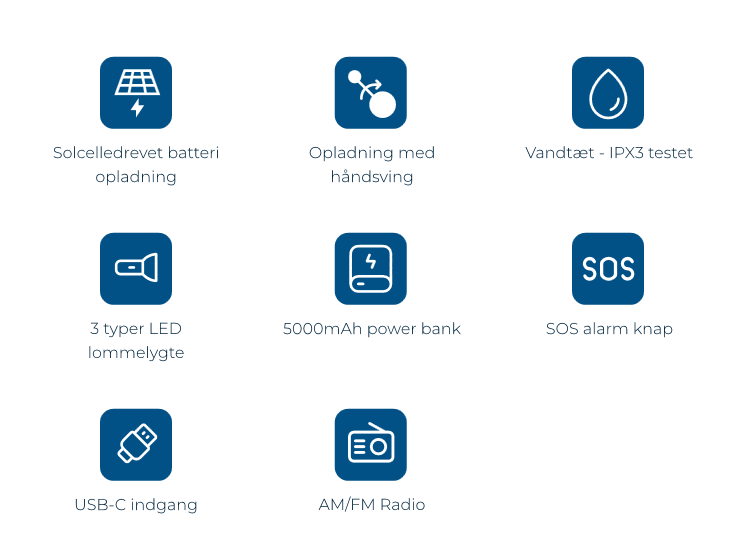 Neyðradio - 5000mAh powerbank - NÝTT
