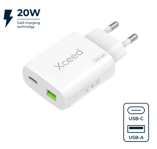 Løðari 20W GaN tøkni til bæði USB-A og USB-C