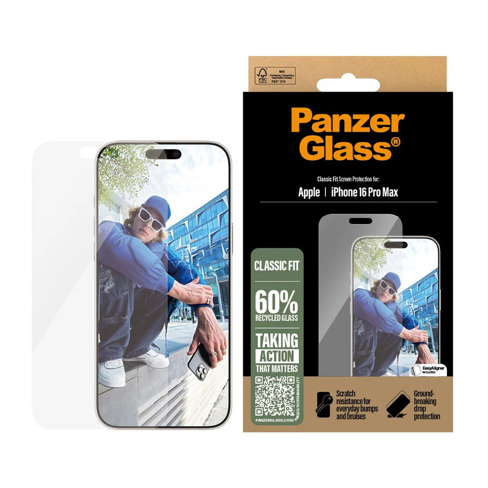Panzerglass til iPhone 17 Pro Max / 16 Pro Max - inkl EasyAligner