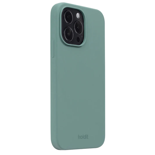 Cover til iPhone 14 Pro Max - Soft Touch Silikone Case - Moss Green