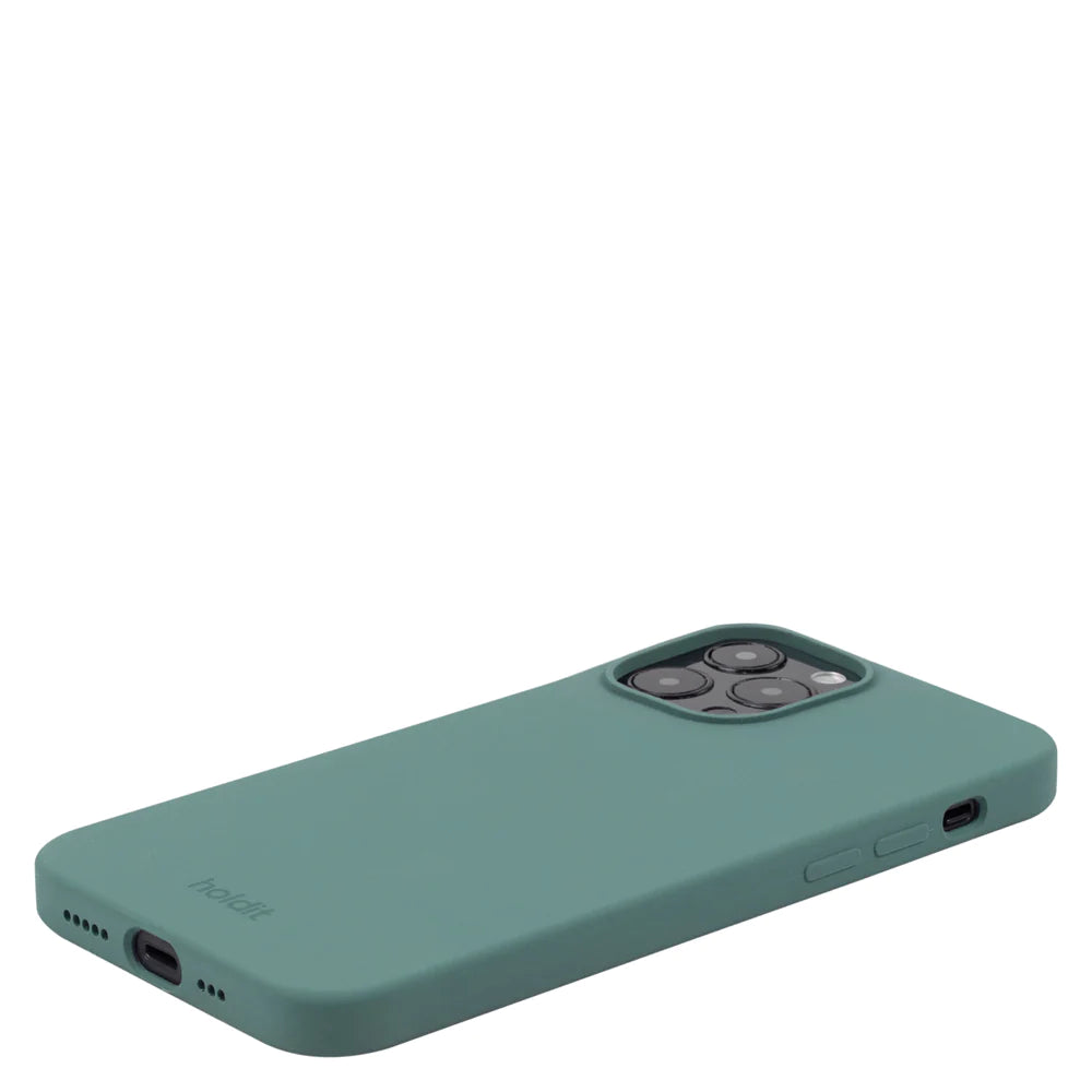 Cover til iPhone 14 Pro Max - Soft Touch Silikone Case - Moss Green