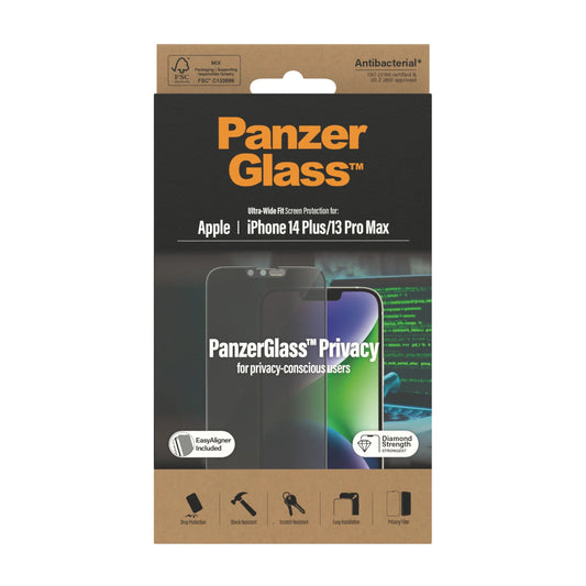 Panzerglass til iPhone 14 Plus / 13 Pro Max - Privacy