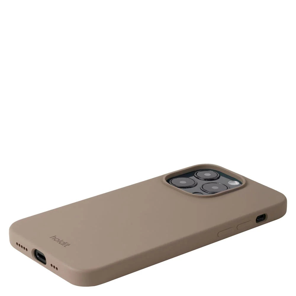 Cover til iPhone 14 Pro - Soft Touch Silikone Case - Mocha Brown