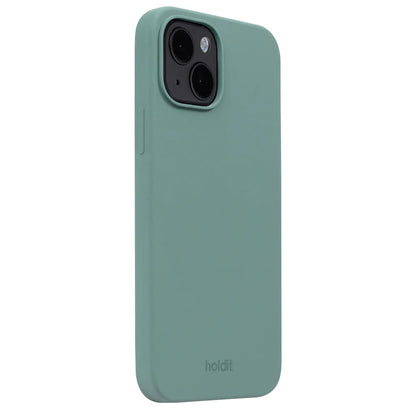 Cover til iPhone 15 - Soft Touch Silikone Case - Moss Green