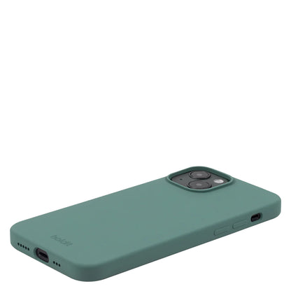 Cover til iPhone 15 - Soft Touch Silikone Case - Moss Green