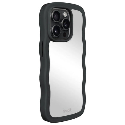 Cover til iPhone 15 Pro Max - Wavy Black / Mirror