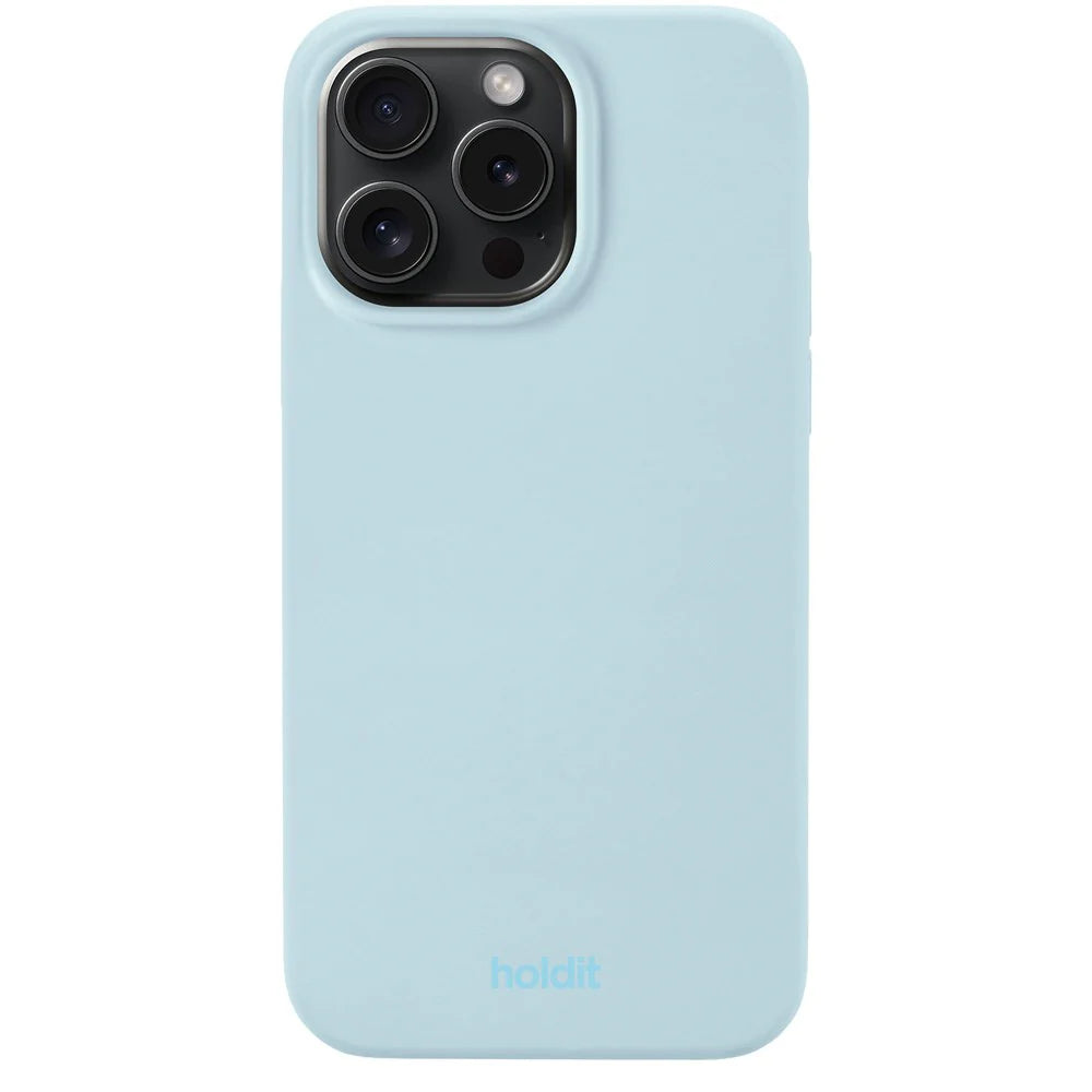 Cover til iPhone 15 Pro Max - Soft Touch Silikone Case - Mineral Blue