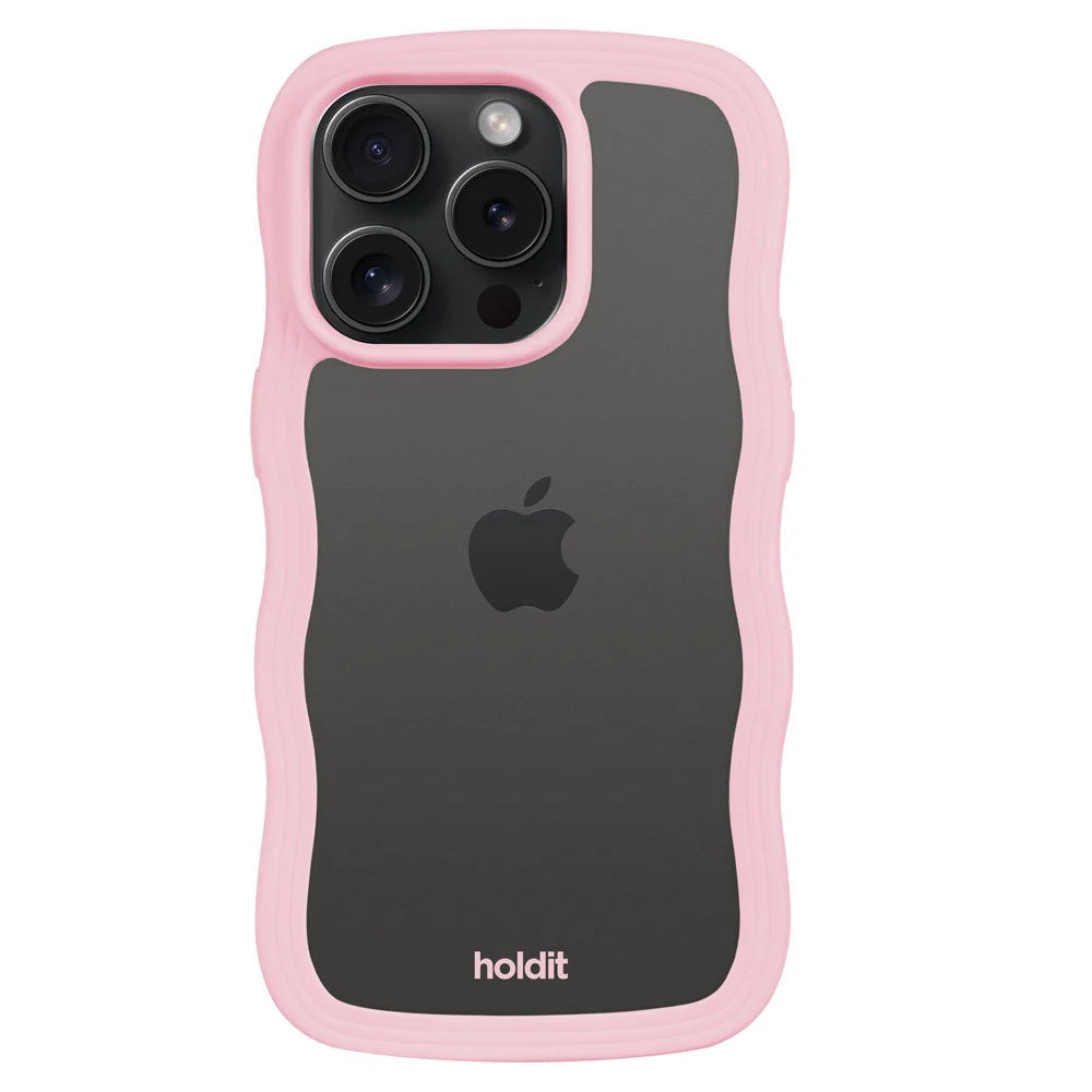 Cover til iPhone 15 Pro Max - Wavy Pink Transparent