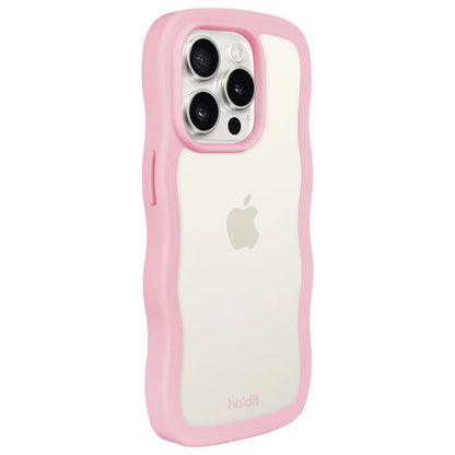 Cover til iPhone 15 Pro Max - Wavy Pink Transparent
