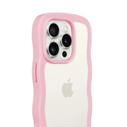 Cover til iPhone 15 Pro Max - Wavy Pink Transparent