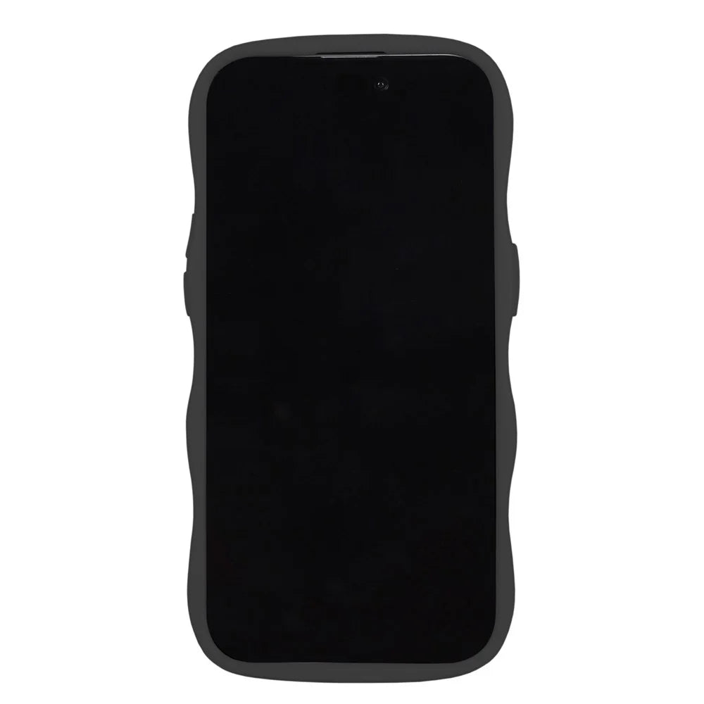 Cover til iPhone 15 Pro - Wavy Black / Mirror