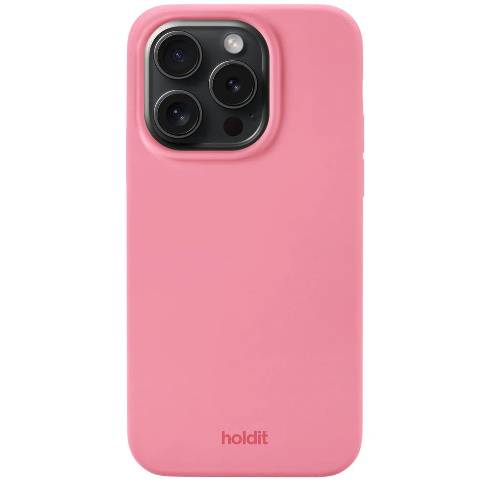 Cover til iPhone 15 Pro - Soft Touch Silikone Case - Rouge Pink