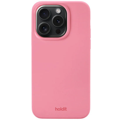 Cover til iPhone 15 Pro - Soft Touch Silikone Case - Rouge Pink