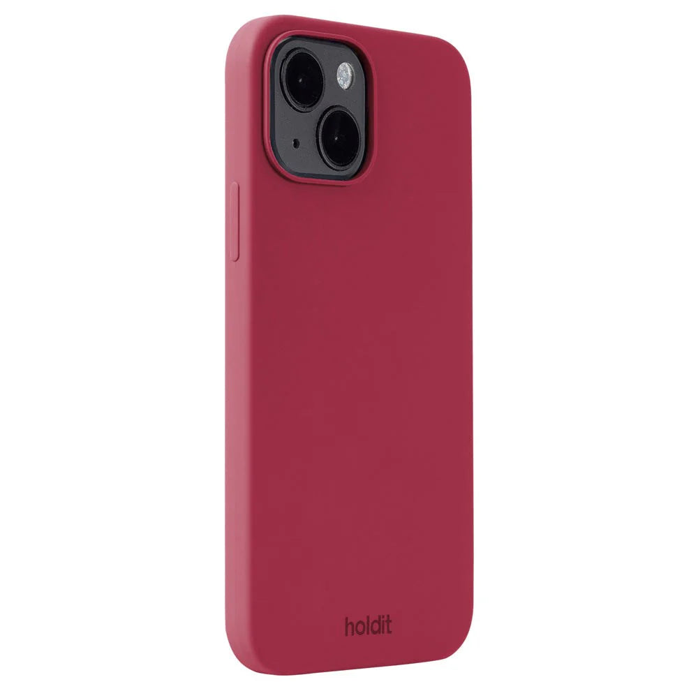 Cover til iPhone 15 - Soft Touch Silikone Case - Red Velvet