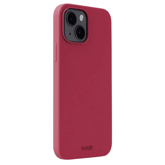 Cover til iPhone 15 - Soft Touch Silikone Case - Red Velvet