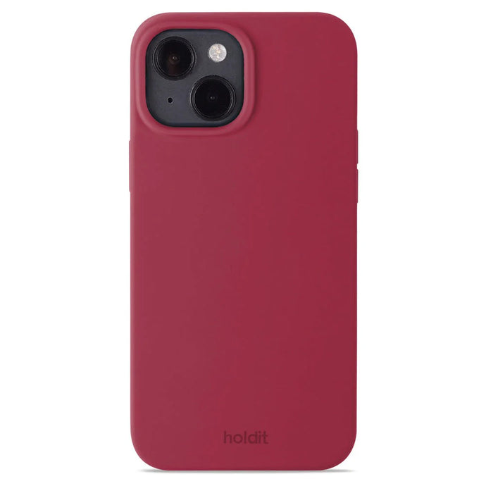 Cover til iPhone 15 - Soft Touch Silikone Case - Red Velvet