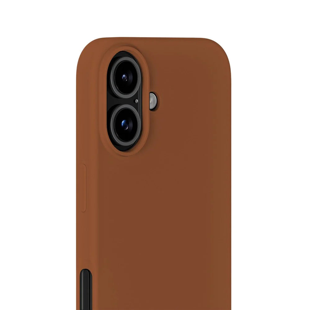 Cover til iPhone 16 - Soft Touch Silikone Case - Almond Brown