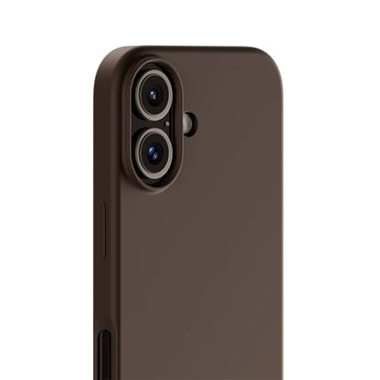 Cover til iPhone 16 - Soft Touch Silikone Case - Chocolate