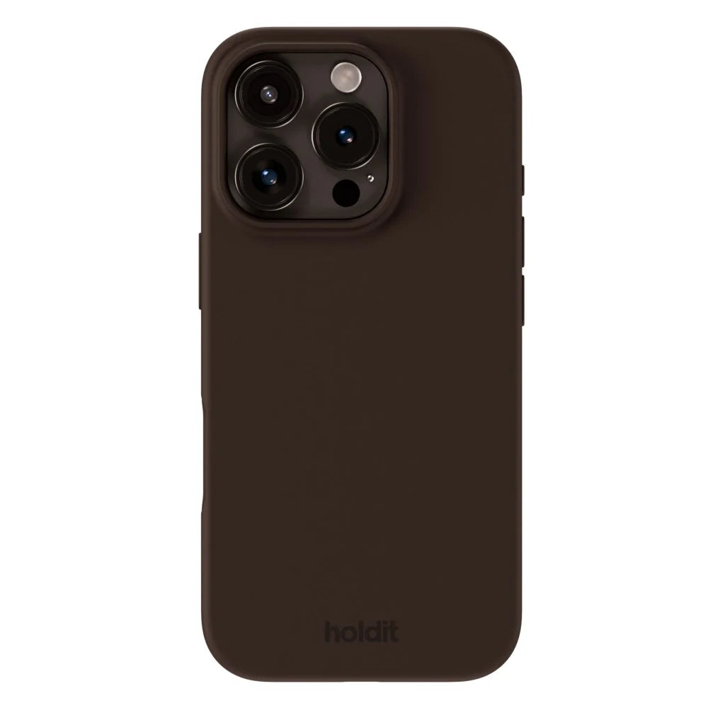 Cover til iPhone 16 Pro - Soft Touch Silikone Case - Chocolate