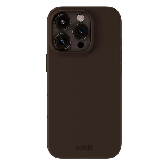 Cover til iPhone 16 Pro - Soft Touch Silikone Case - Chocolate