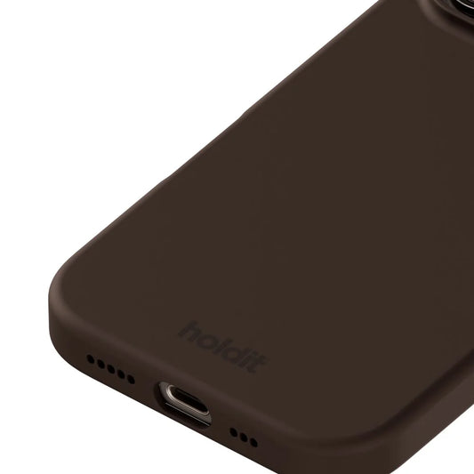 Cover til iPhone 16 Pro - Soft Touch Silikone Case - Chocolate