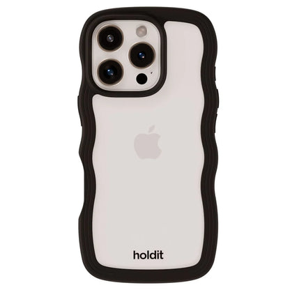 Cover til iPhone 16 Pro Max - Wavy Black Transparent