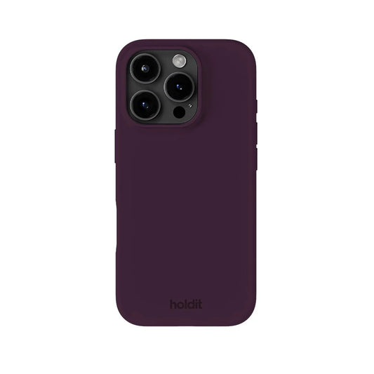 Cover til iPhone 16 Pro - Soft Touch Silikone Case - Deep Plum