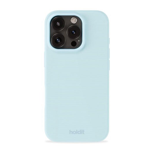 Cover til iPhone 16 Pro - Soft Touch Silikone Case - Mineral Blue