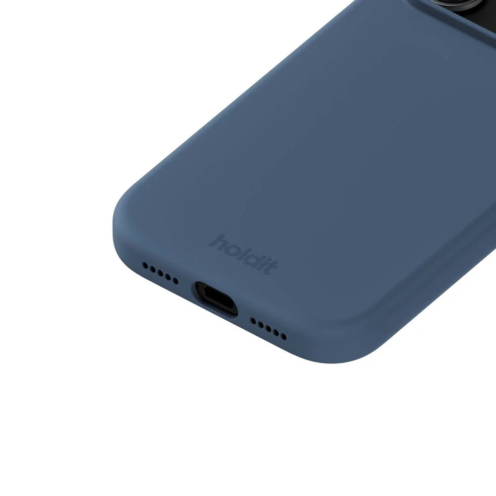 Cover til iPhone 17 Pro - Soft Touch Silikone Case - Pacific Blue