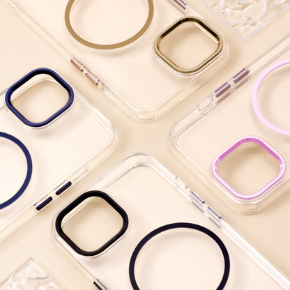 Thin Clear Mag Case til iPhone 17 røðina - Gold - vel tína telefon