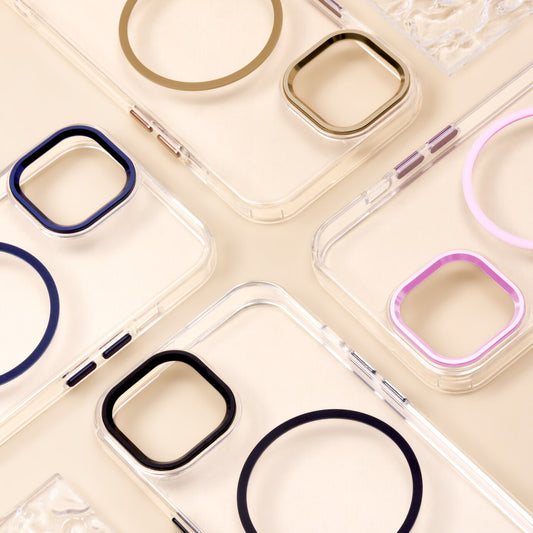 Thin Clear Mag Case til iPhone 17 røðina - Pink - vel tína telefon