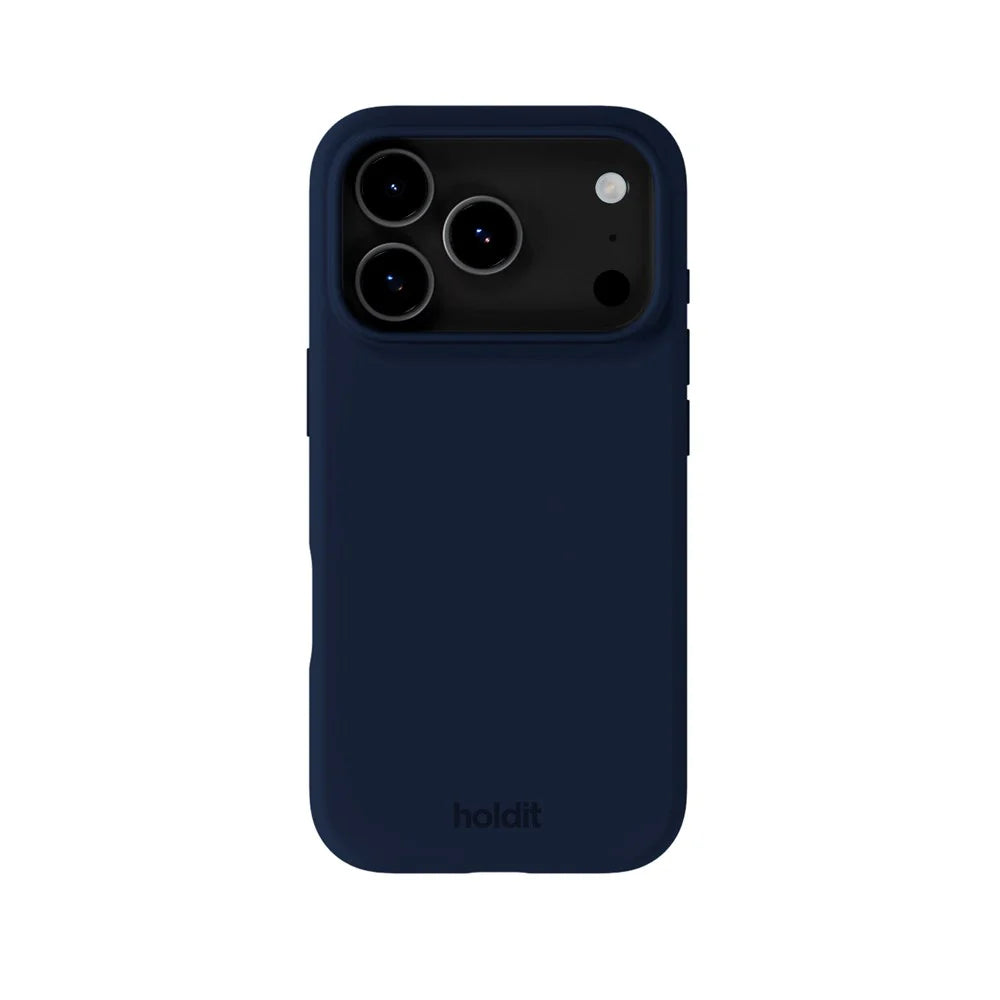 Cover til iPhone 17 Pro - Soft Touch Silikone Case - Midnight Blue