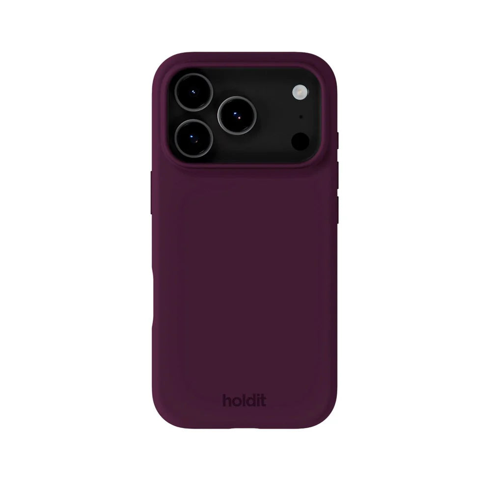 Cover til iPhone 17 Pro - Soft Touch Silikone Case - Deep Plum